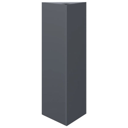 Garden Planter Anthracite Triangular 30x26x75 cm Steel