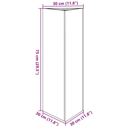 Garden Planter Anthracite Triangular 30x26x75 cm Steel