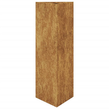 Garden Planter Triangular 30x26x75 cm Weathering Steel