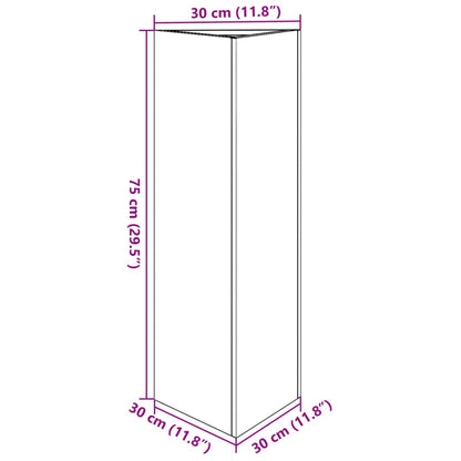 Garden Planter Triangular 30x26x75 cm Weathering Steel