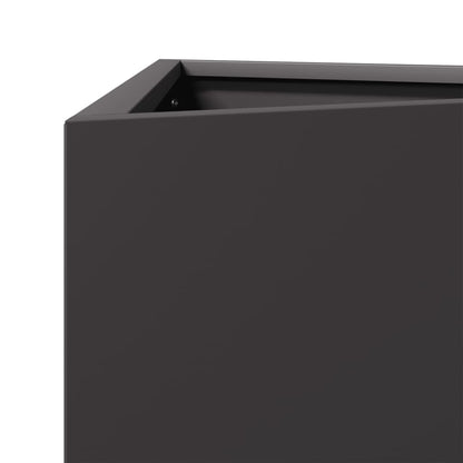 Garden Planter Black Triangular 40x34.5x70 cm Steel