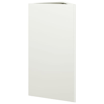 Garden Planter White Triangular 40x34.5x70 cm Steel