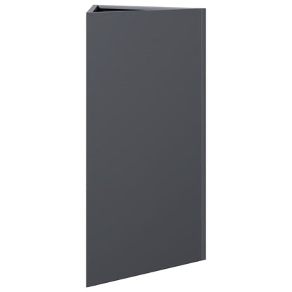 Garden Planters 2 pcs Anthracite Triangular 40x34.5x70 cm Steel