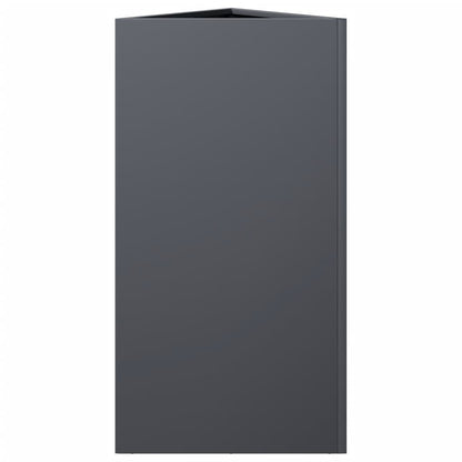 Garden Planters 2 pcs Anthracite Triangular 40x34.5x70 cm Steel