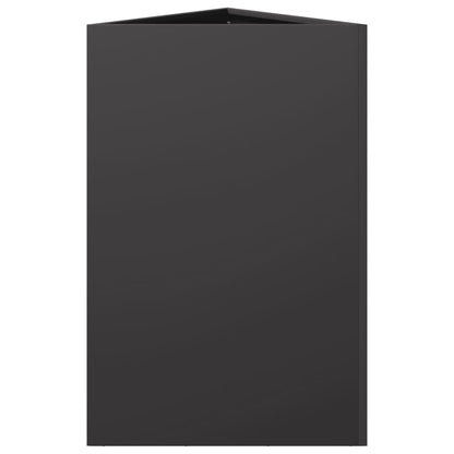 Garden Planter Black Triangular 50x43x75 cm Steel