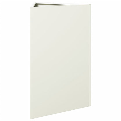 Garden Planters 2 pcs White Triangular 50x43x75 cm Steel