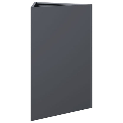Garden Planters 2 pcs Anthracite Triangular 50x43x75 cm Steel