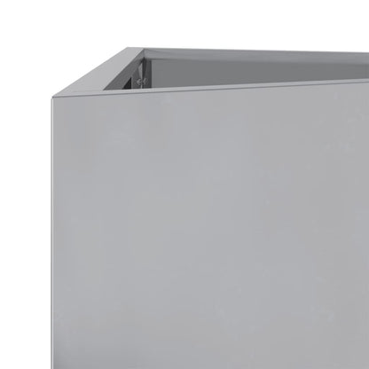 Garden Planters 2 pcs Triangular 50x43x75 cm Galvanized Steel