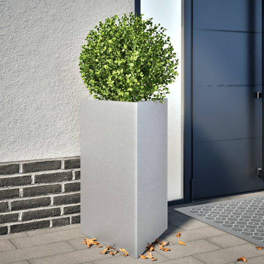 Garden Planters 2 pcs Triangular 50x43x75 cm Galvanized Steel