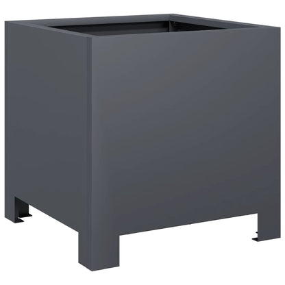 Garden Planters 2 pcs Anthracite 30x30x30 cm Steel