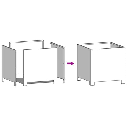 Garden Planters 2 pcs 40x40x40 cm Stainless Steel