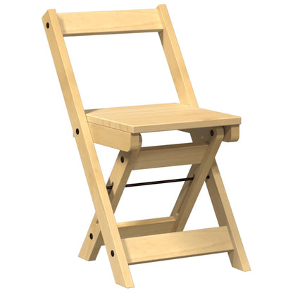 Dining Chairs Foldable 4 pcs Corona Wax Brown Solid Wood Pine