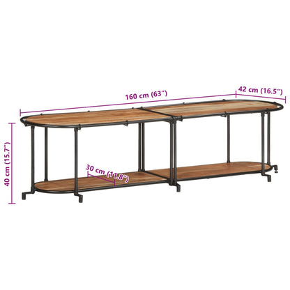 TV Cabinet 160x42x40 cm Solid Wood Acacia