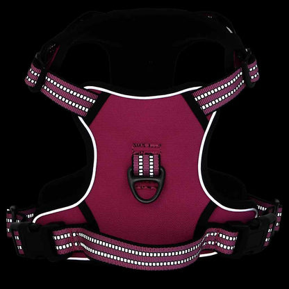 Dog Harness with Reflective Stripes Adjustable Pink M