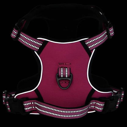 Dog Harness with Lead & Collar Adjustable Pink M