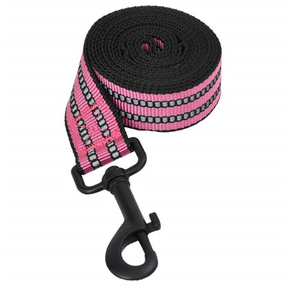 Dog Harness with Lead & Collar Adjustable Pink M