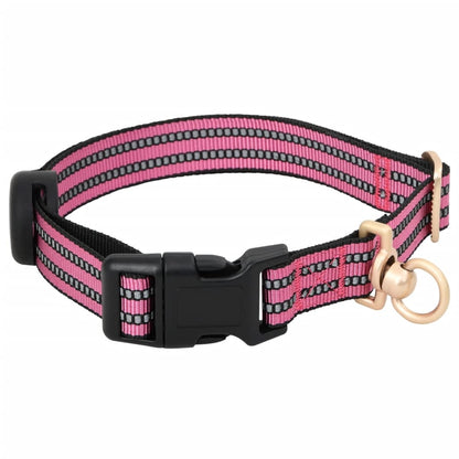 Dog Harness with Lead & Collar Adjustable Pink M