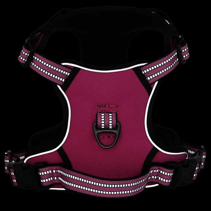 Dog Harness with Lead & Collar Adjustable Pink XL