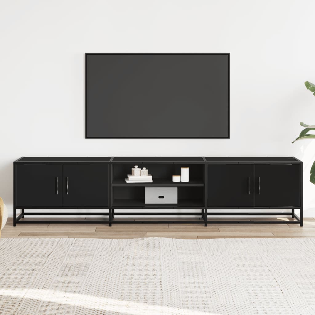 TV Cabinet Black 180x35x41 cm Engineered Wood