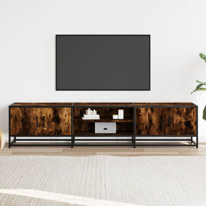 TV Cabinet Smoked Oak 180x35x41 cm Engineered Wood
