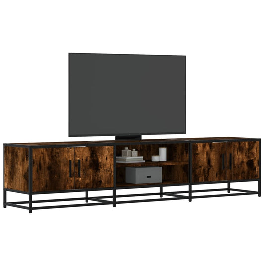 TV Cabinet Smoked Oak 180x35x41 cm Engineered Wood