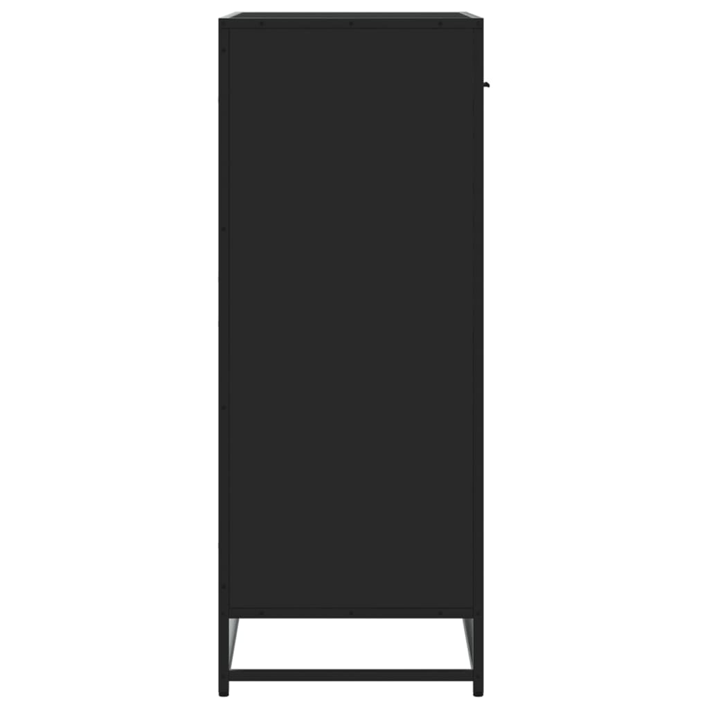 Shoe Cabinet Black 75x38x97.5 cm Engineered Wood and Metal