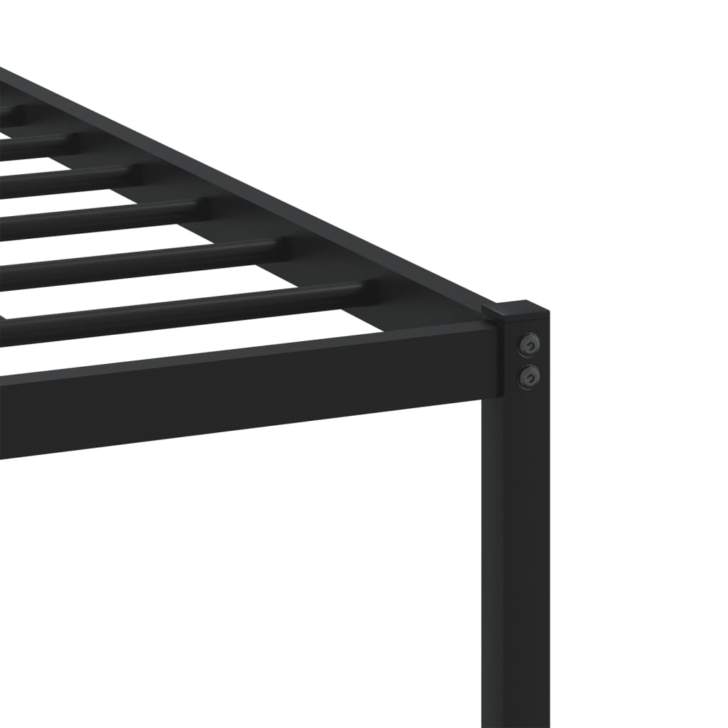 Metal Bed Frame without Mattress Brown Oak 200x200 cm