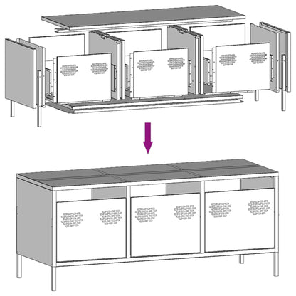 TV Cabinet Mustard Yellow 101.5x39x43.5 cm Cold-rolled Steel