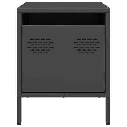 Bedside Cabinets 2 pcs Black 35x39x43.5 cm Steel