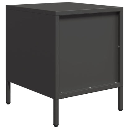 Bedside Cabinets 2 pcs Black 35x39x43.5 cm Steel