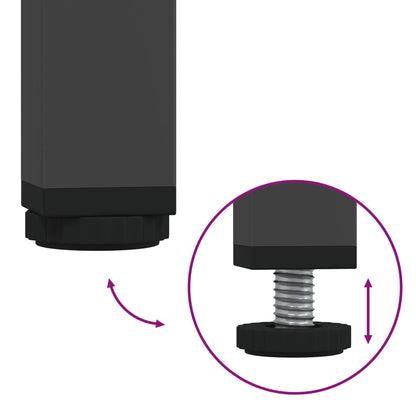 Bedside Cabinets 2 pcs Black 35x39x43.5 cm Steel