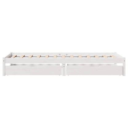 Bed Frame without Mattress White 75x190 cm Small Single Solid Wood Pine