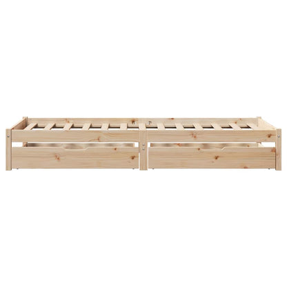 Bed Frame without Mattress 90x200 cm Solid Wood Pine