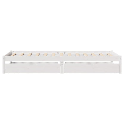 Bed Frame without Mattress White 90x200 cm Solid Wood Pine