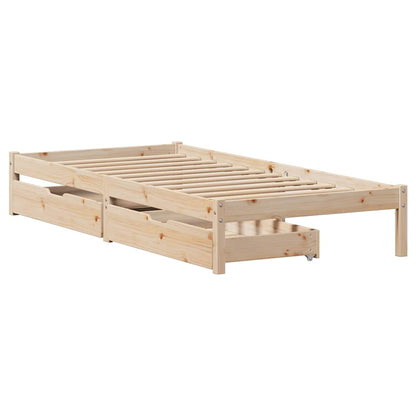 Bed Frame without Mattress 100x200 cm Solid Wood Pine