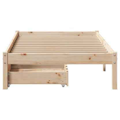 Bed Frame without Mattress 100x200 cm Solid Wood Pine