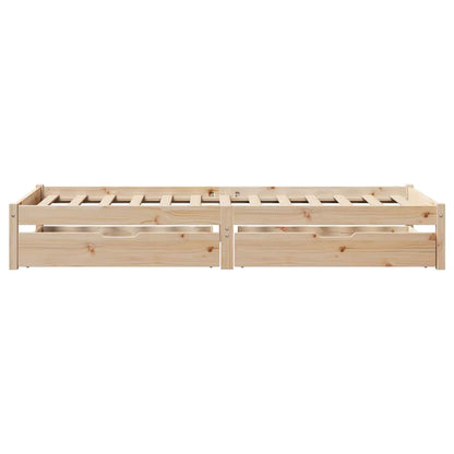 Bed Frame without Mattress 100x200 cm Solid Wood Pine