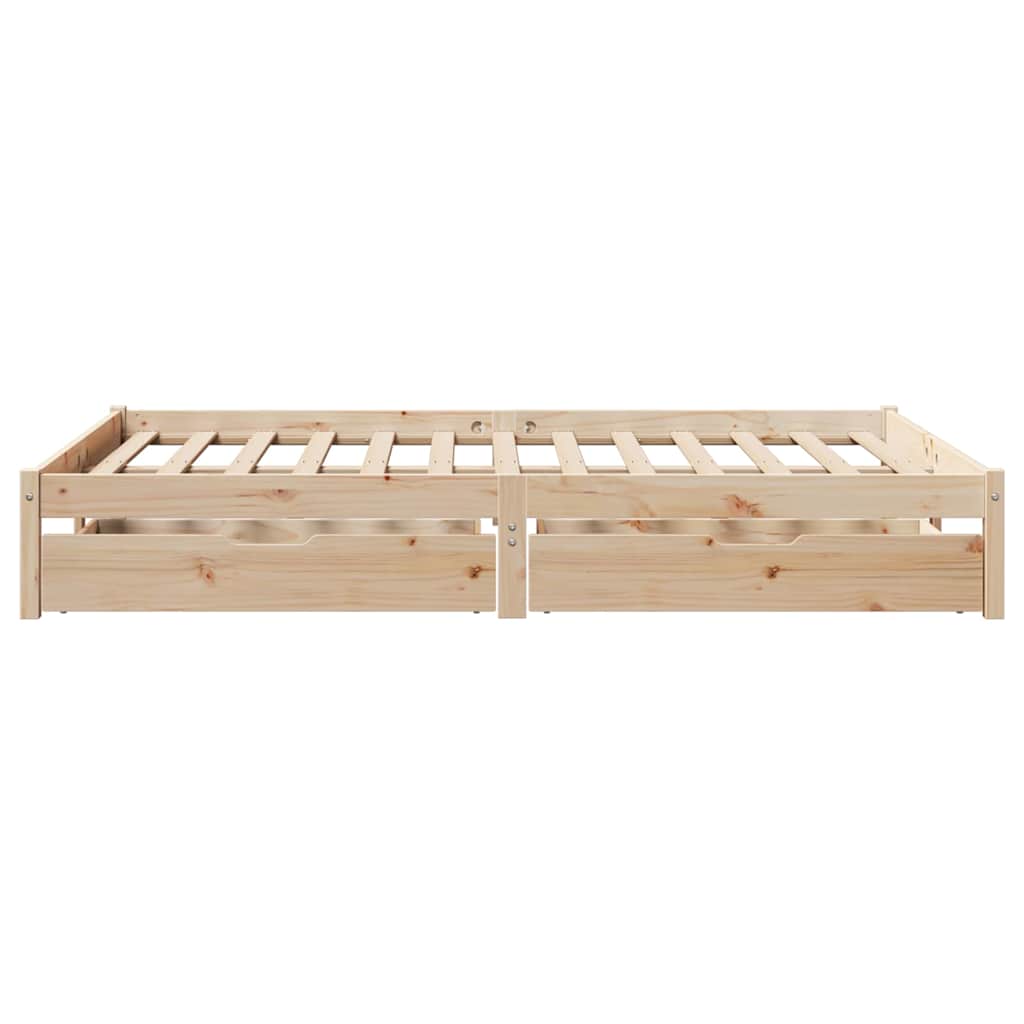 Bed Frame without Mattress 120x200 cm Solid Wood Pine