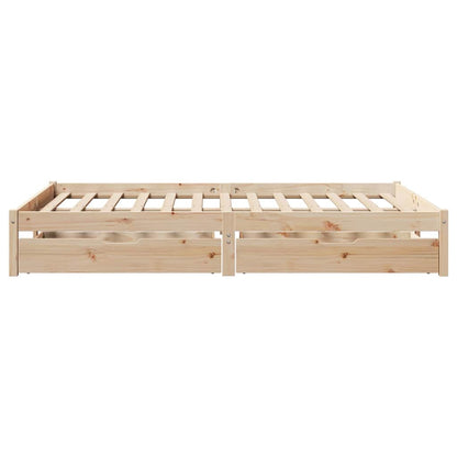 Bed Frame without Mattress 120x200 cm Solid Wood Pine