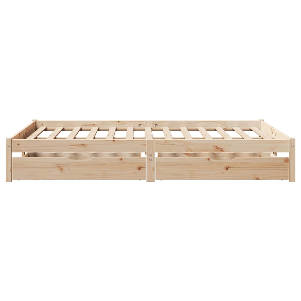 Bed Frame without Mattress 140x200 cm Solid Wood Pine