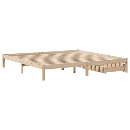 Bed Frame without Mattress 180x200 cm Super King Solid Wood Pine