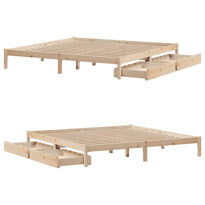 Bed Frame without Mattress 180x200 cm Super King Solid Wood Pine