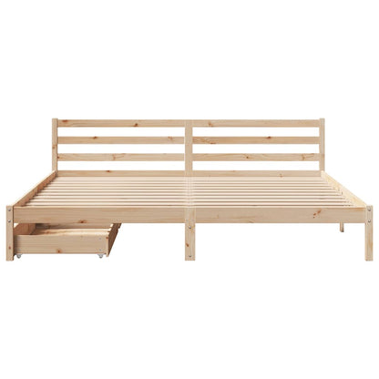 Bed Frame without Mattress 180x200 cm Super King Solid Wood Pine