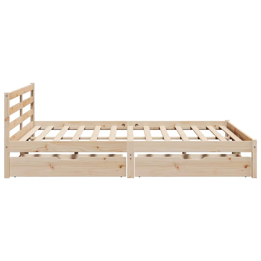 Bed Frame without Mattress 180x200 cm Super King Solid Wood Pine