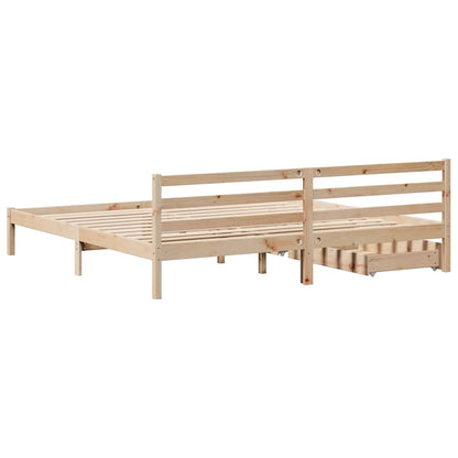 Bed Frame without Mattress 180x200 cm Super King Solid Wood Pine