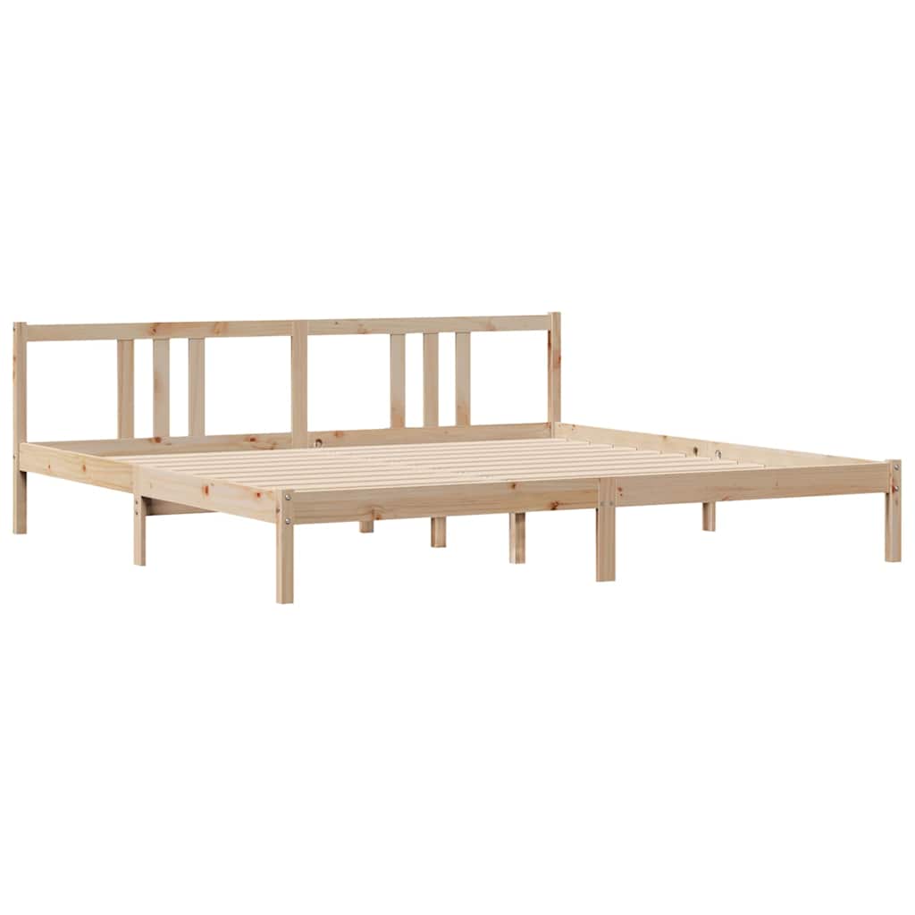 Bed Frame without Mattress 200x200 cm Solid Wood Pine