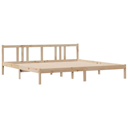 Bed Frame without Mattress 200x200 cm Solid Wood Pine