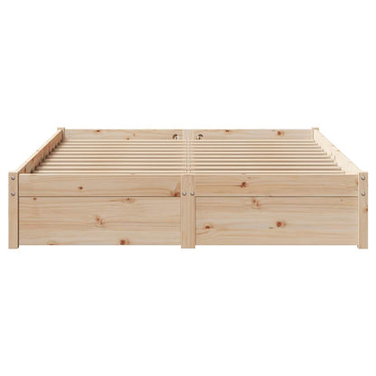 Bed Frame without Mattress 160x200 cm Solid Wood Pine