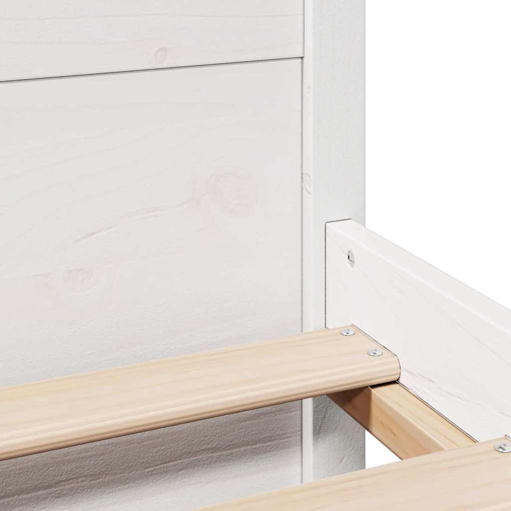 Bed Frame without Mattress White 140x190 cm Solid Wood Pine