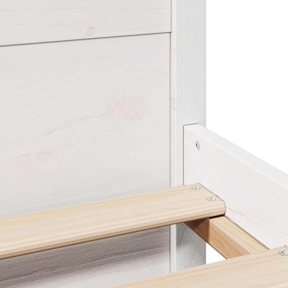 Bed Frame without Mattress White 90x200 cm Solid Wood Pine